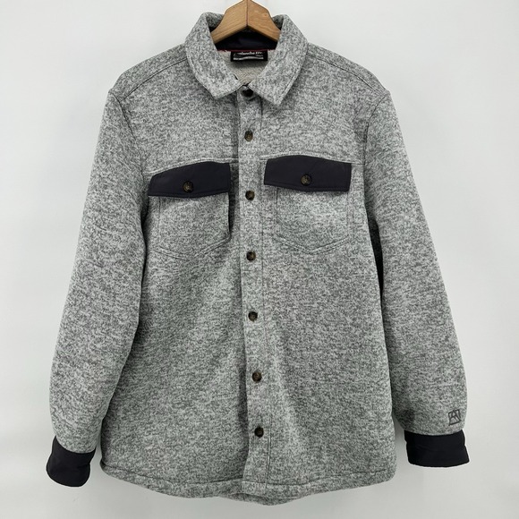 Avalanche Other - Avalanche Shacket Mens‎ L Gray Sherpa Lined Shirt Jacket Button Up